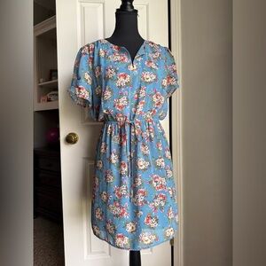 DR2 Blue Floral Midi Dress